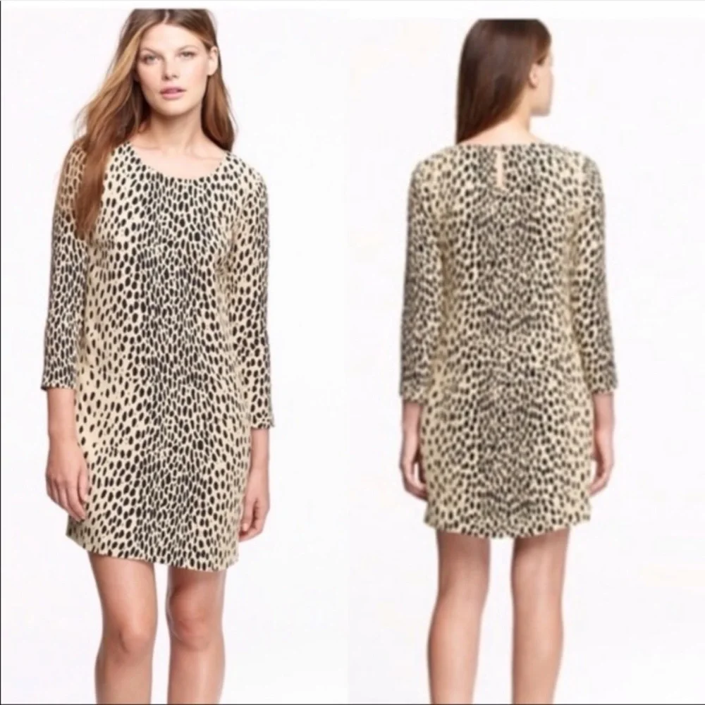 J. Crew Factory Jules Leopard Print Shift‎ Dress